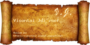 Visontai József névjegykártya