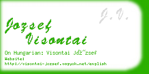 jozsef visontai business card